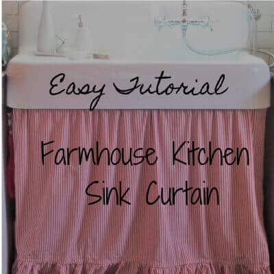 Farmhouse Kitchen Sink Curtain Tutorial